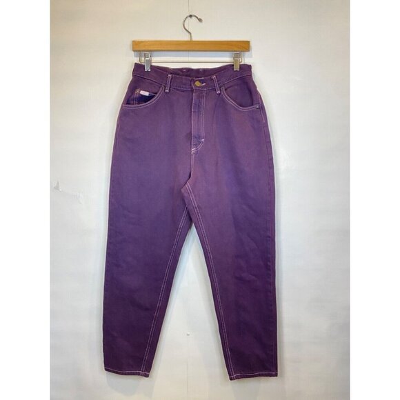 Urban Renewal UO Size 12 Regular Vintage Lee Purple Dyed 80s Straight Leg Jean - Picture 1 of 6